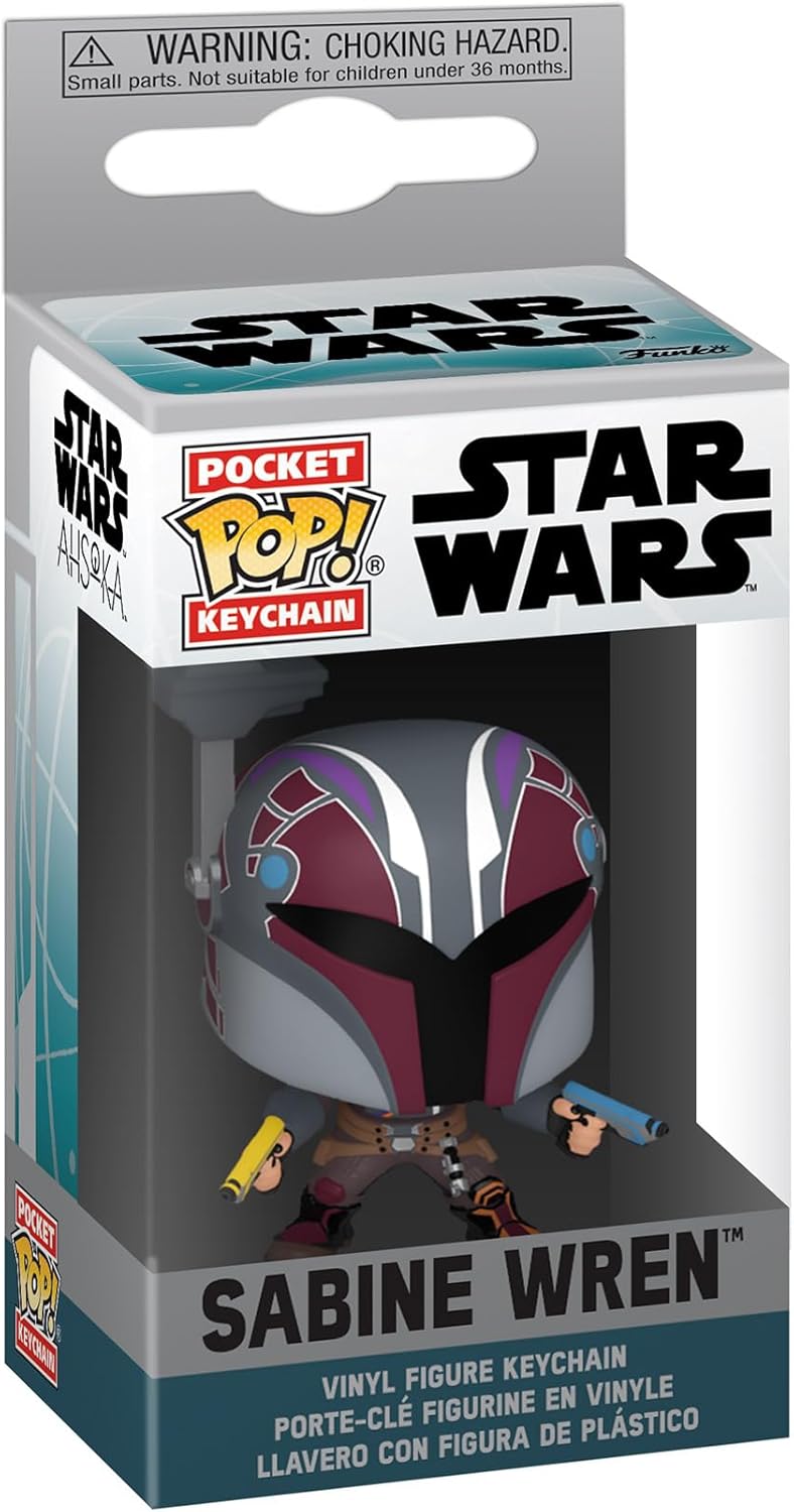 Funko Pop! Keychain: Ahsoka - Sabine WREN - Star Wars Ahsoka - Minifigura de Vinilo Coleccionable Llavero Original - Relleno de Calcetines - Idea de Regalo- Mercancia Oficial - TV Fans - Minifigura
