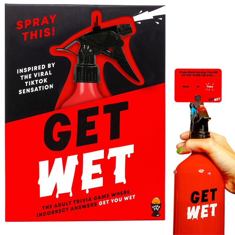 Lucky Egg Get Wet: The Trivia Game Where Incorrect Answers Get You Soaked | 17+ Party Game | Trivia Card Game For Adults | Game Night Party Games - Hen & Stag | 250 Trivia Cards