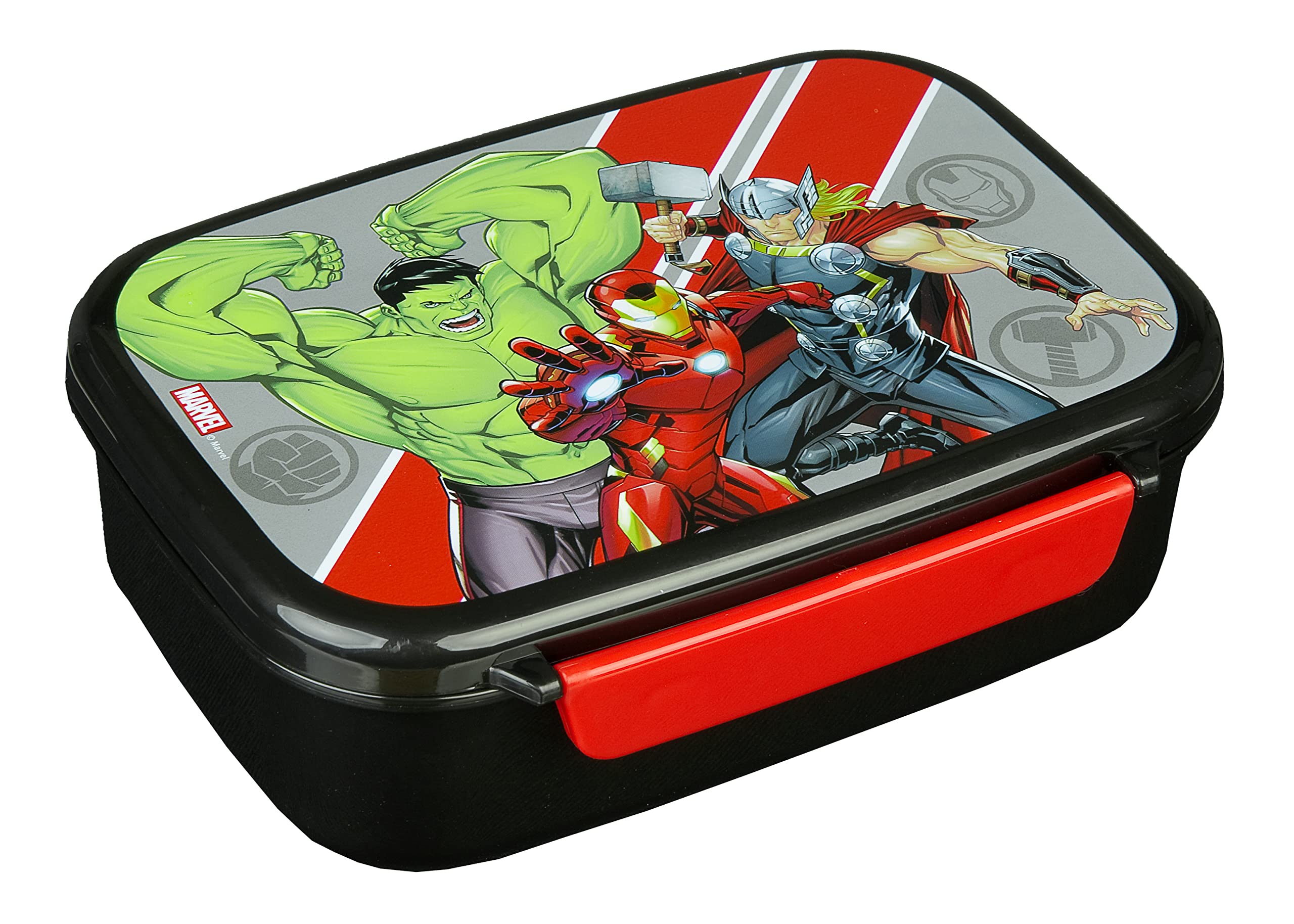 Scooli AVFR9903 Avengers Lunch Box, Plastic, red, Black