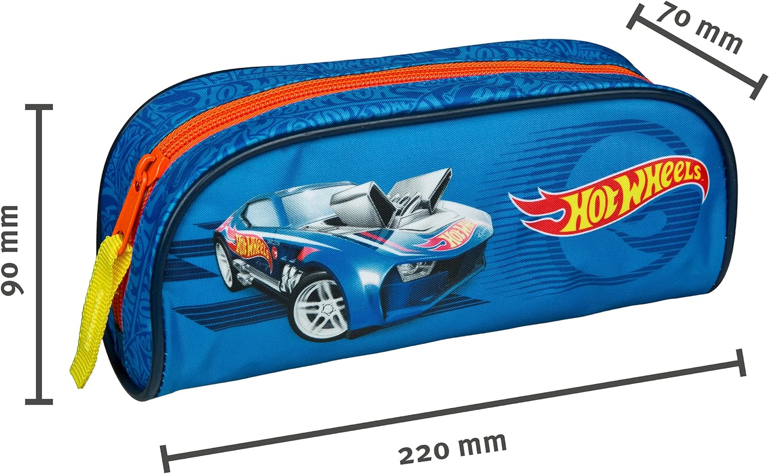Undercover Hot Wheels Pencil Case - Pencil Case for School - Stylish Case with Hot Wheels Motif - Pencil Case for Teenagers - Ideal for Back to School - Mattel Fan Item