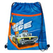 Undercover Hot Wheels Safety Lock Gym Bag with Zip Pocket 12.5" x 16.5" - Blue, blue