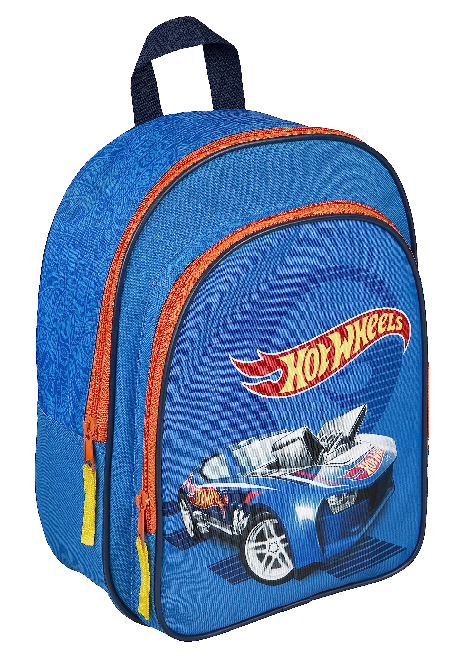 Undercover Hot Wheels Backpack with Front Pocket and Padded Shoulder Straps Approx 31 x 25 x 10 cm, blue
