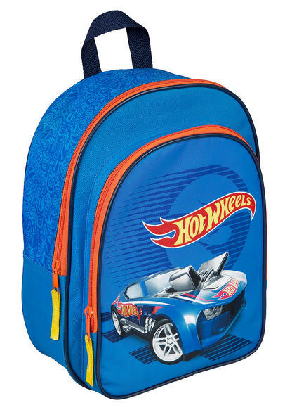 Undercover Hot Wheels Backpack with Front Pocket and Padded Shoulder Straps Approx 31 x 25 x 10 cm, blue