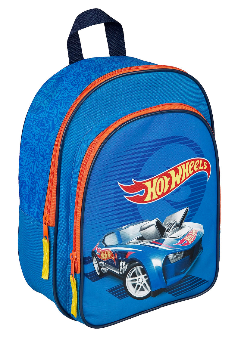 Undercover Hot Wheels Backpack with Front Pocket and Padded Shoulder Straps Approx 31 x 25 x 10 cm, blue