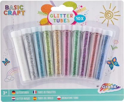Grafix Glitter Tubes Decoration Set 10 Colours