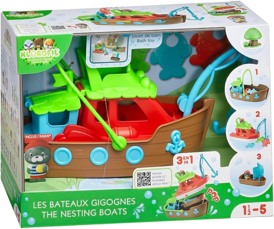 Klorofil - Uitschuifbare boten - Kinderspeelgoed - Ontwikkel je fantasie - Nieuwsgierigheid - Motorisch - Vanaf 18 maanden
