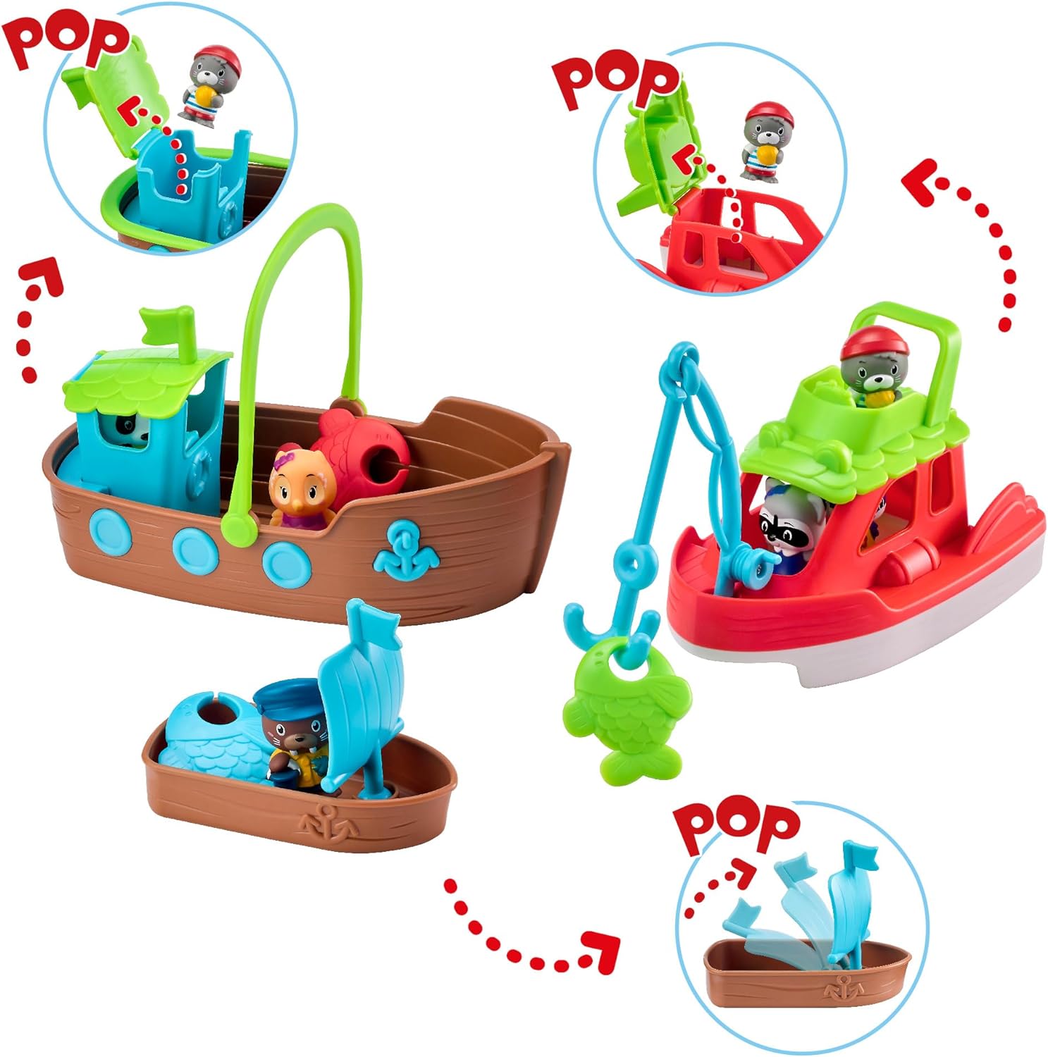 Klorofil - Uitschuifbare boten - Kinderspeelgoed - Ontwikkel je fantasie - Nieuwsgierigheid - Motorisch - Vanaf 18 maanden