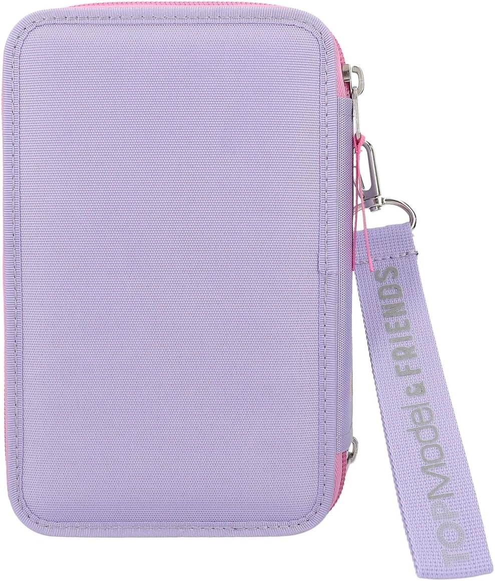 Depesche 12591 TOPModel Snap Shots-Filled 3-Compartment Cute Embroidery Details, case with Coloured Pencils, Ruler, Scissors and Much More, Multicoloured