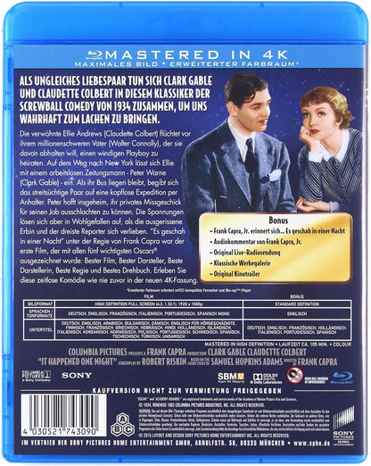 Es geschah in einer Nacht (Blu-ray