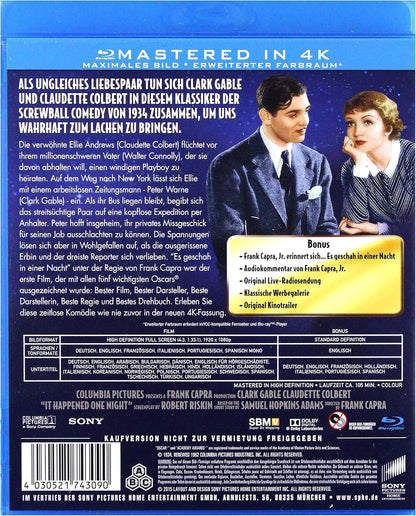 Es geschah in einer Nacht (Blu-ray