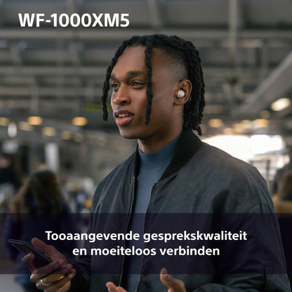 Sony WF-1000XM5 Wireless Noise Cancelling Earbuds, Bluetooth, In-Ear Headphones with Microphone, Up to 24 hours battery life and Quick Charge, IPX4 rating, Works with iOS & Android