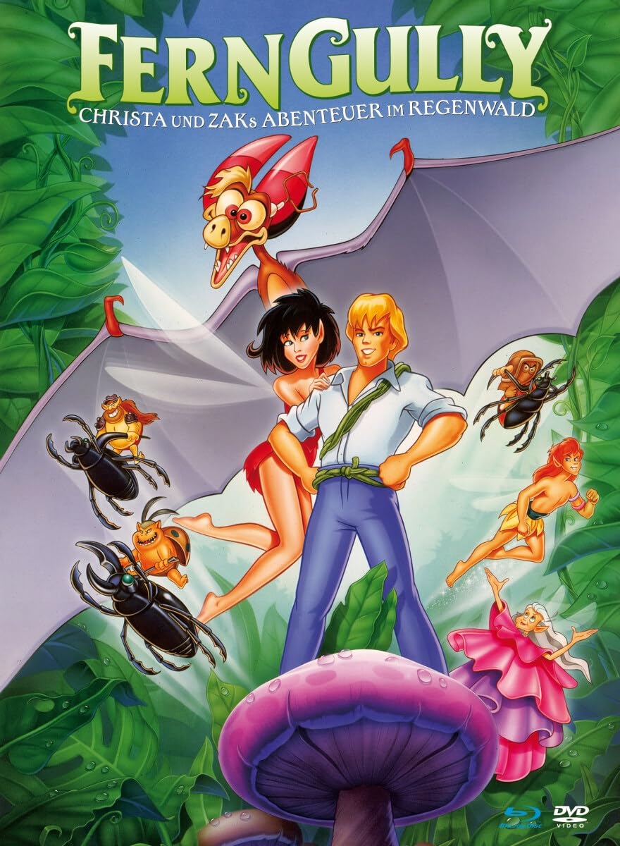 FernGully - Christa und Zaks Abenteuer im Regenwald (Limited Mediabook mit Blu-ray+DVD+Booklet, neues Master, limitiert auf 500 Stück)