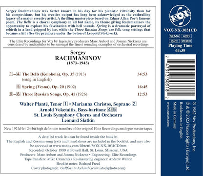 Rachmaninov: The Bells/Spring/Three Russian Songs