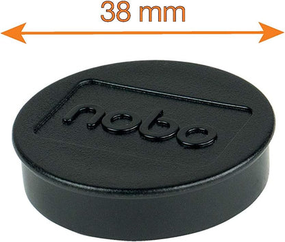 Nobo Magnetic Whiteboard Magnets, 38 mm, Pack of 10, 1915312, Coloured