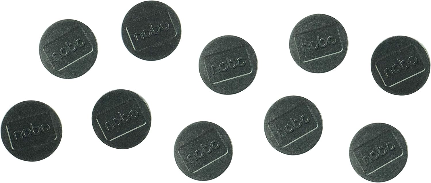 Nobo Magnetic Whiteboard Magnets, 38 mm, Pack of 10, 1915312, Coloured