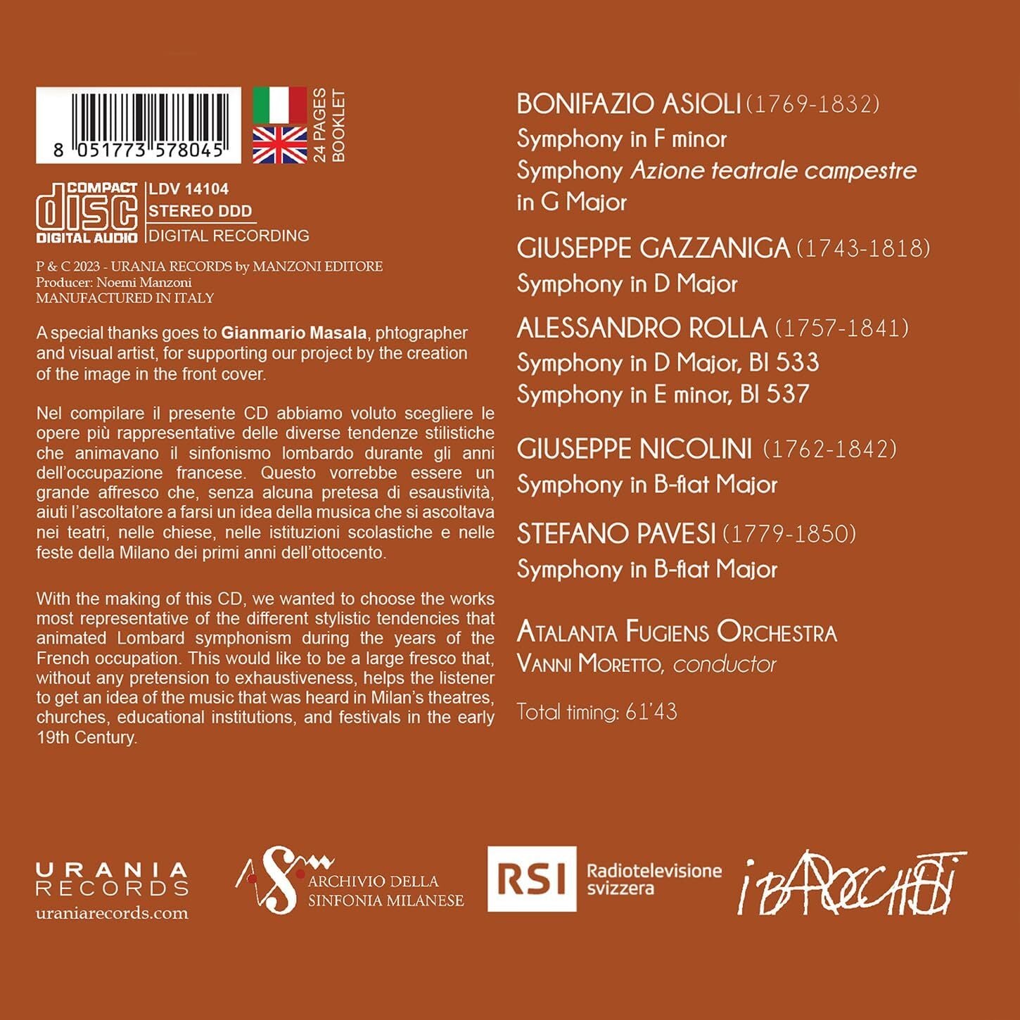 Sinfonie Milanesi After the French Revolution
