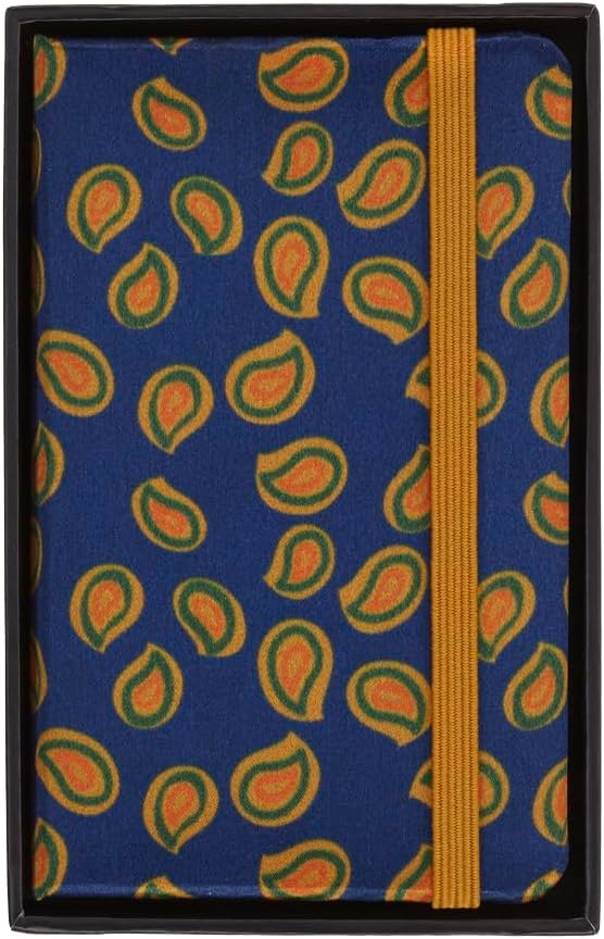 Moleskine Cuaderno Silk, Tapa Dura con Seda Italiana de Mantero, con Páginas Blancas y Cierre Elástico, con Caja de Regalo, Tamaño Extra Small 13,6X8,8 cm, Color Azul
