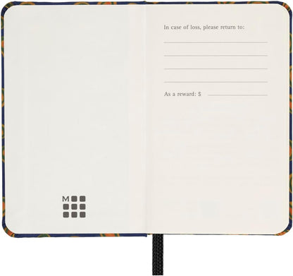 Moleskine Cuaderno Silk, Tapa Dura con Seda Italiana de Mantero, con Páginas Blancas y Cierre Elástico, con Caja de Regalo, Tamaño Extra Small 13,6X8,8 cm, Color Azul