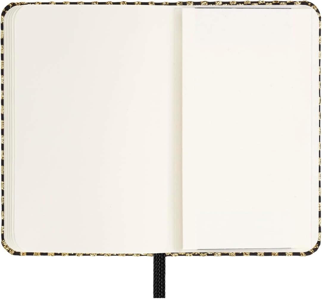 Moleskine Shine Notebook, Cover with Made in Italy Mantero Fabric, with White Pages and Elastic Closure, Pocket Size 13.6x8.8 cm, Color