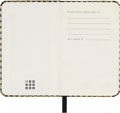 Moleskine Shine Notebook, Cover with Made in Italy Mantero Fabric, with White Pages and Elastic Closure, Pocket Size 13.6x8.8 cm, Color