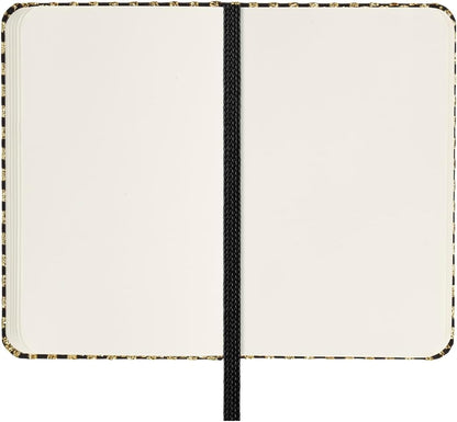 Moleskine Shine Notebook, Cover with Made in Italy Mantero Fabric, with White Pages and Elastic Closure, Pocket Size 13.6x8.8 cm, Color