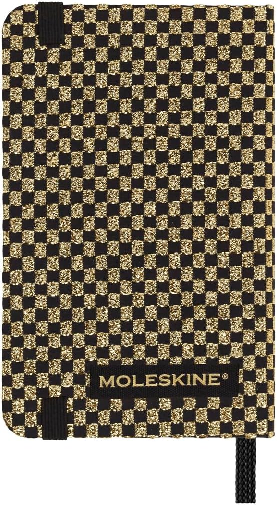 Moleskine Shine Notebook, Cover with Made in Italy Mantero Fabric, with White Pages and Elastic Closure, Pocket Size 13.6x8.8 cm, Color