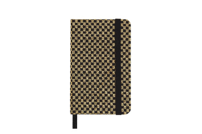 Moleskine Shine Notebook, Cover with Made in Italy Mantero Fabric, with White Pages and Elastic Closure, Pocket Size 13.6x8.8 cm, Color
