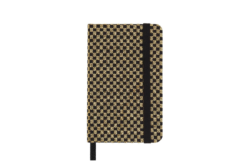 Moleskine Shine Notebook, Cover with Made in Italy Mantero Fabric, with White Pages and Elastic Closure, Pocket Size 13.6x8.8 cm, Color