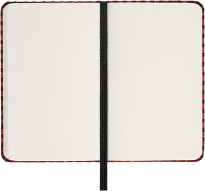 Moleskine Shine Notebook, Cover with Made in Italy Mantero Fabric, with White Pages and Elastic Closure, Pocket Size 13.6x8.8 cm, Color