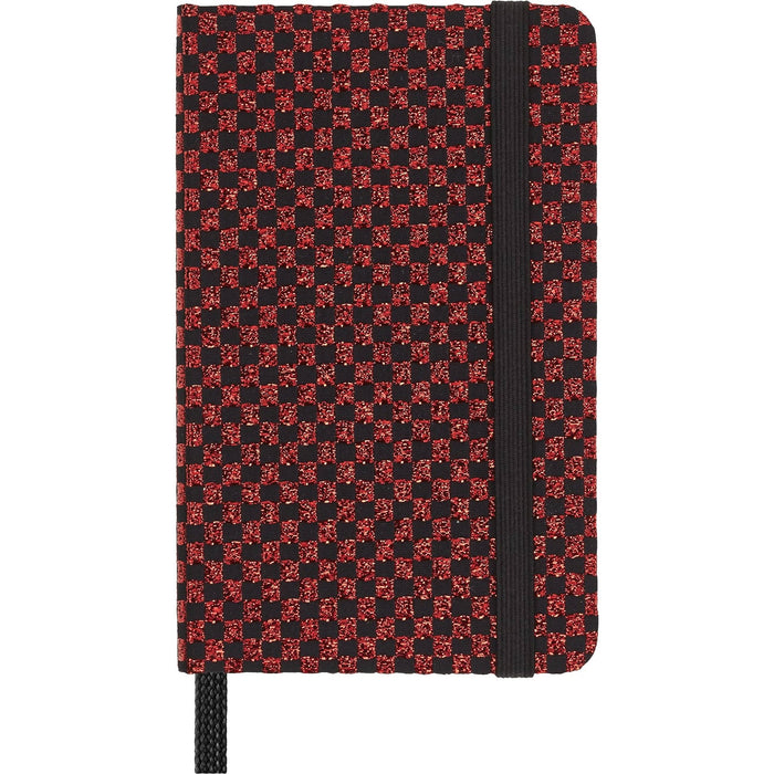 Moleskine Shine Notebook, Cover with Made in Italy Mantero Fabric, with White Pages and Elastic Closure, Pocket Size 13.6x8.8 cm, Color