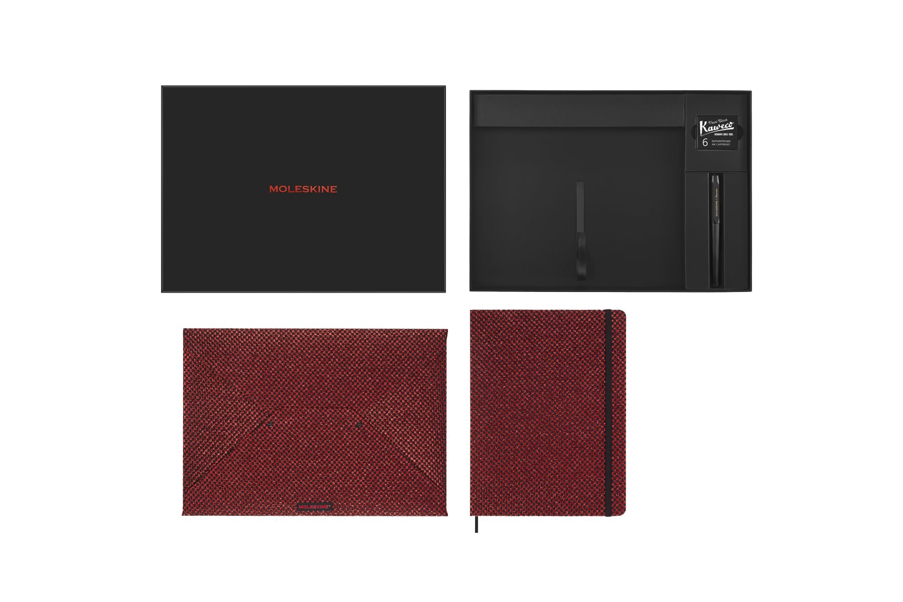 Moleskine Limited Edition Notebook Holiday Shine, Extra Large, Ruled, Metallic Red, Hard Cover (7.5 x 10