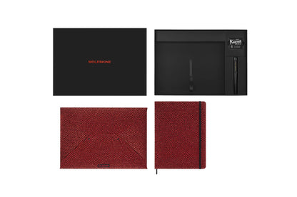 Moleskine Limited Edition Notebook Holiday Shine, Extra Large, Ruled, Metallic Red, Hard Cover (7.5 x 10