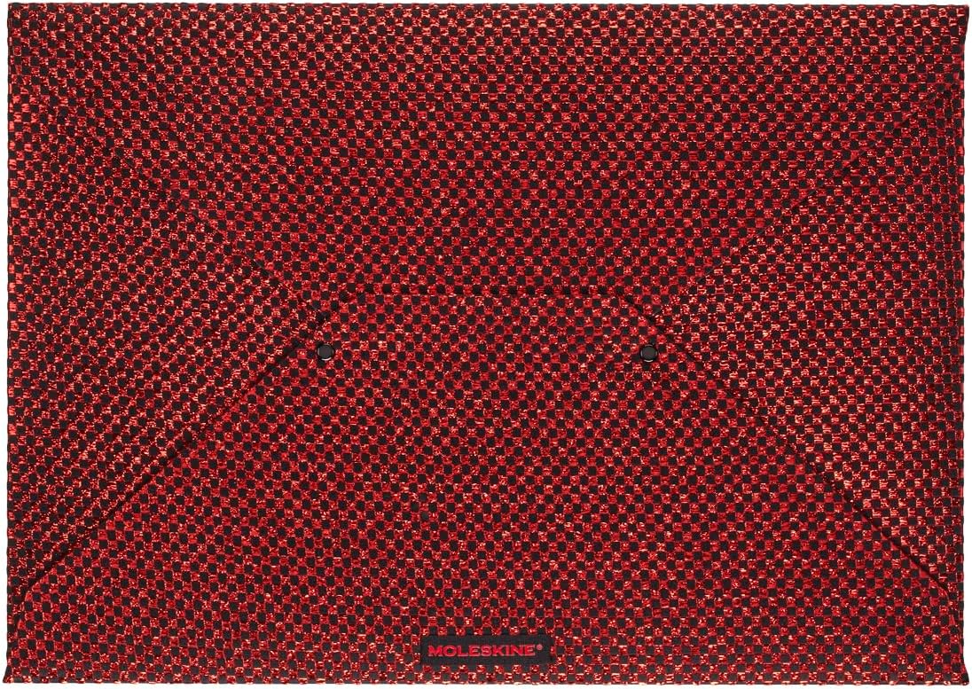 Moleskine Limited Edition Notebook Holiday Shine, Extra Large, Ruled, Metallic Red, Hard Cover (7.5 x 10