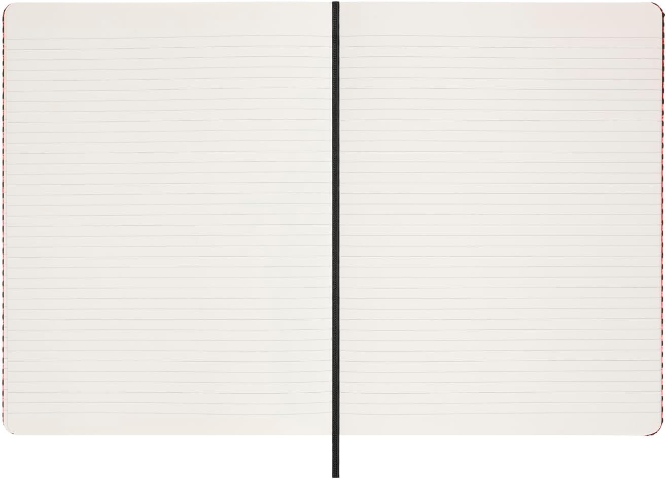 Moleskine Limited Edition Notebook Holiday Shine, Extra Large, Ruled, Metallic Red, Hard Cover (7.5 x 10