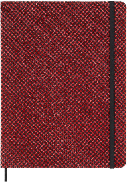 Moleskine Limited Edition Notebook Holiday Shine, Extra Large, Ruled, Metallic Red, Hard Cover (7.5 x 10