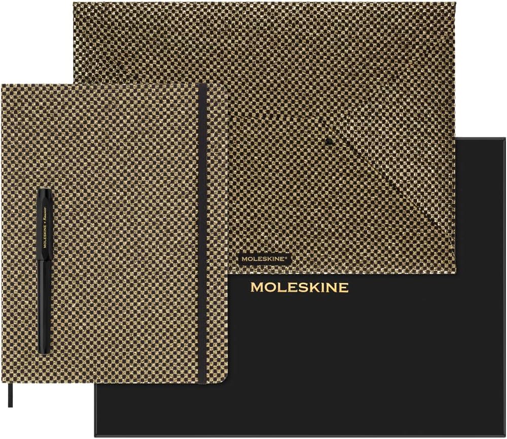 Moleskine Limited Edition Undated Planner Holiday Shine, 12M, Extra Large, Gold, Hard Cover (7.5 x 10