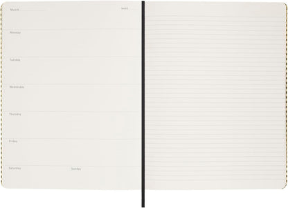 Moleskine Limited Edition Undated Planner Holiday Shine, 12M, Extra Large, Gold, Hard Cover (7.5 x 10