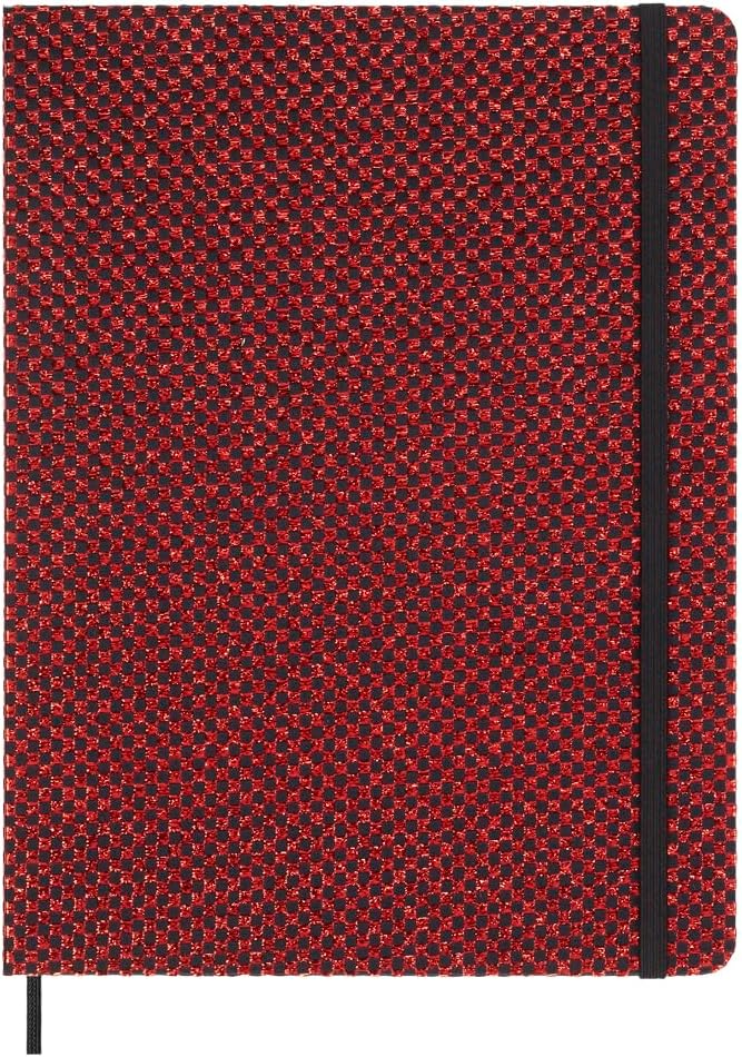 Moleskine Limited Edition Undated Planner Holiday Shine, 12M, Extra Large, Metallic Red, Hard Cover (7.5 x 10