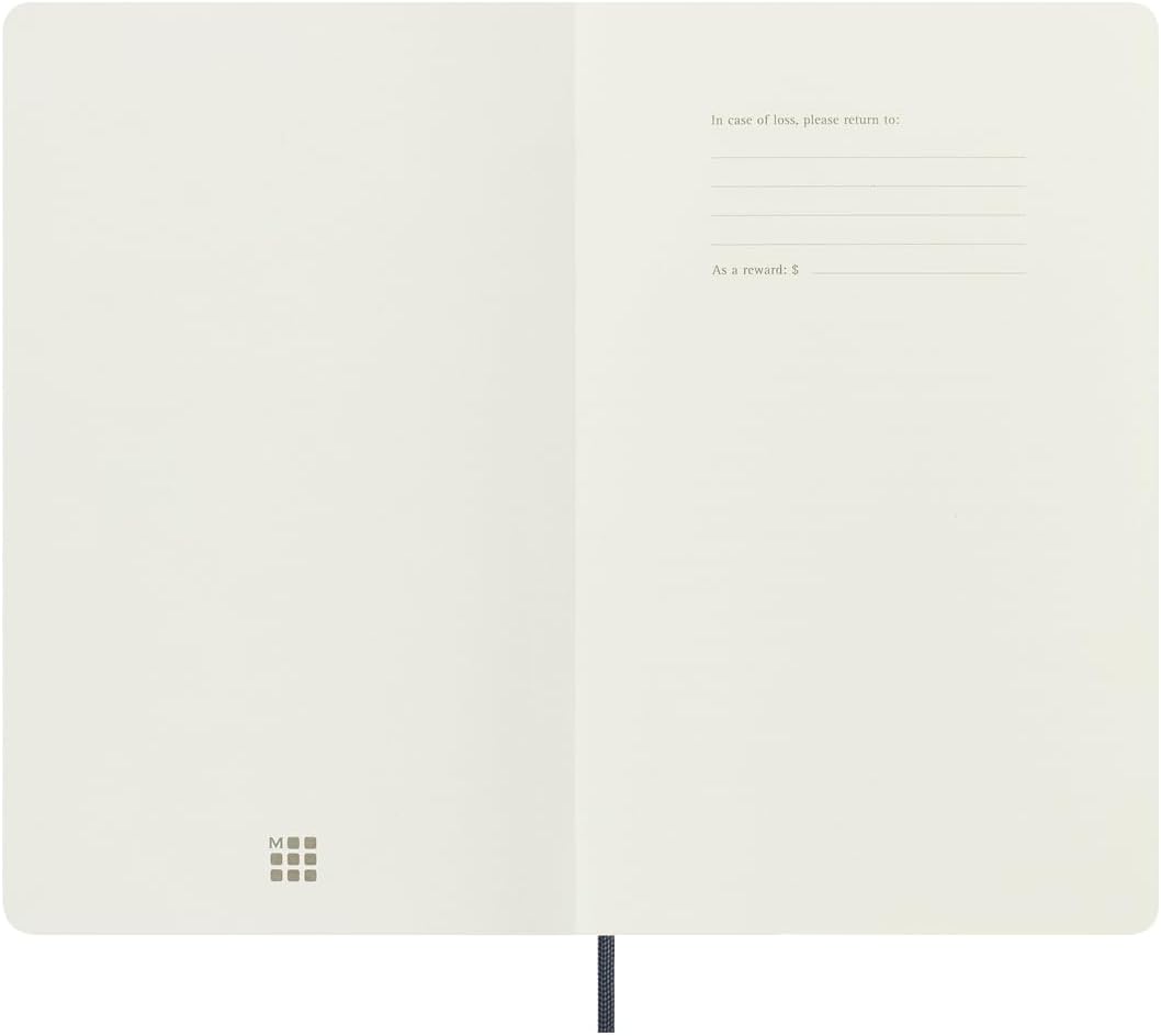 Moleskine Precious & Ethical Notebook, with Gift Box, Vegan Soft Cover, Elastic Closure, Large Format 13x21 cm, Colour