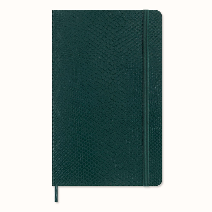 Moleskine Precious & Ethical Notebook, with Gift Box, Vegan Soft Cover Python-Effect, Elastic Closure, Large Format 13x21 cm, Colour