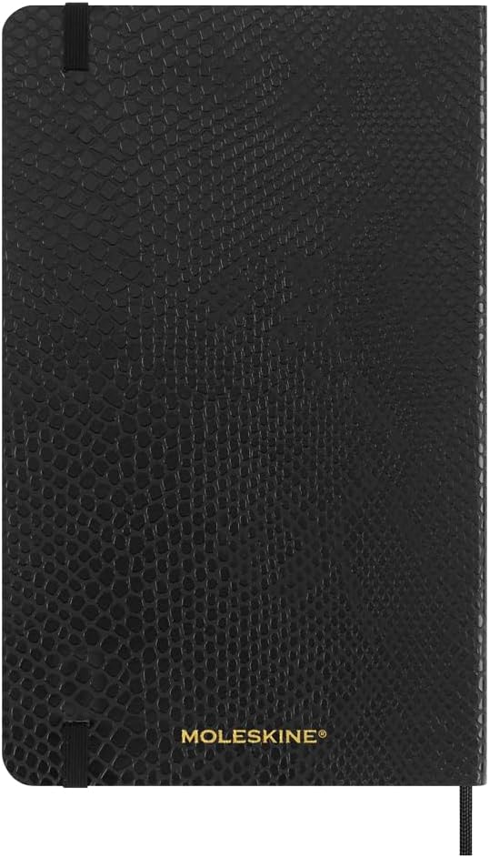 Moleskine Precious & Ethical Notebook, with Gift Box, Vegan Soft Cover Python-Effect, Elastic Closure, Large Format 13x21 cm, Colour
