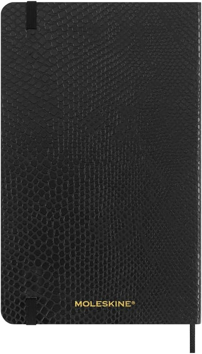 Moleskine Precious & Ethical Notebook, with Gift Box, Vegan Soft Cover Python-Effect, Elastic Closure, Large Format 13x21 cm, Colour