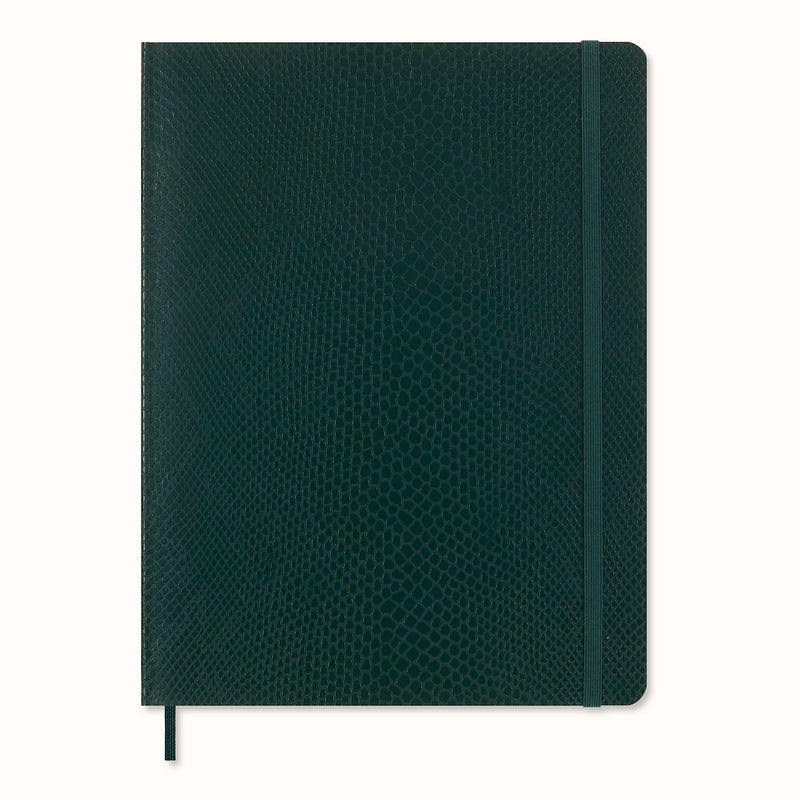 Moleskine Precious & Ethical Notebook, with Gift Box, Vegan Soft Cover Python-Effect, Elastic Closure, XL Format 19x25 cm, Colour