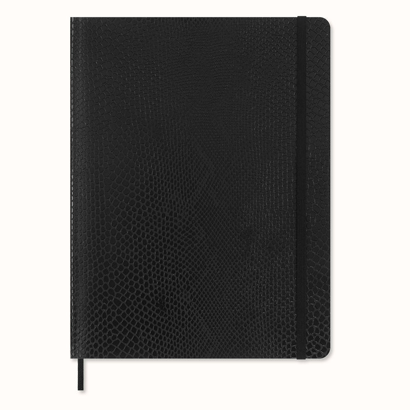 Moleskine Precious & Ethical Notebook, with Gift Box, Vegan Soft Cover Python-Effect, Elastic Closure, XL Format 19x25 cm, Colour