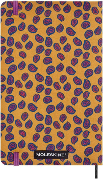 Moleskine Silk Notebook, Hard Cover with Italian Silk from Mantero, with Ruled Pages and Elastic Closure, with Gift Box, Size Large 21x13cm, Colour