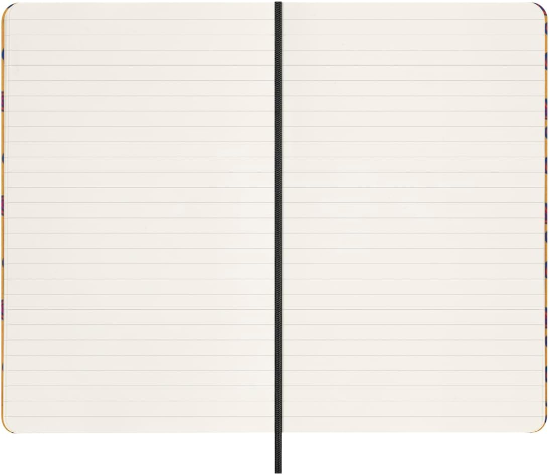 Moleskine Silk Notebook, Hard Cover with Italian Silk from Mantero, with Ruled Pages and Elastic Closure, with Gift Box, Size Large 21x13cm, Colour