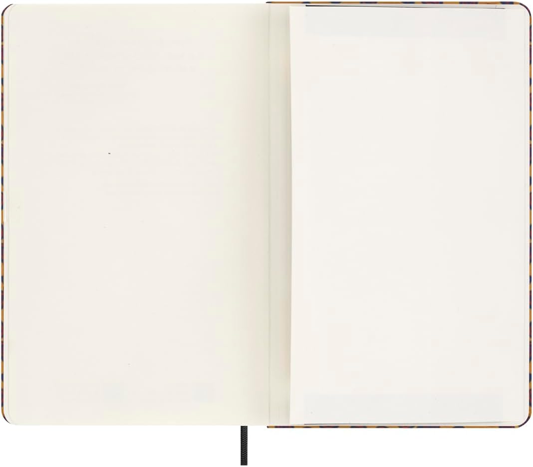 Moleskine Silk Notebook, Hard Cover with Italian Silk from Mantero, with Ruled Pages and Elastic Closure, with Gift Box, Size Large 21x13cm, Colour