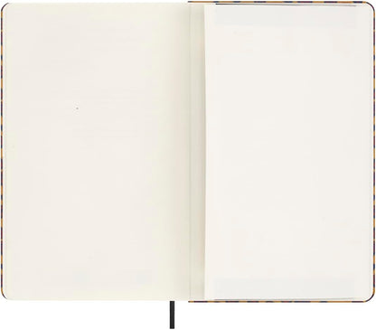 Moleskine Silk Notebook, Hard Cover with Italian Silk from Mantero, with Ruled Pages and Elastic Closure, with Gift Box, Size Large 21x13cm, Colour