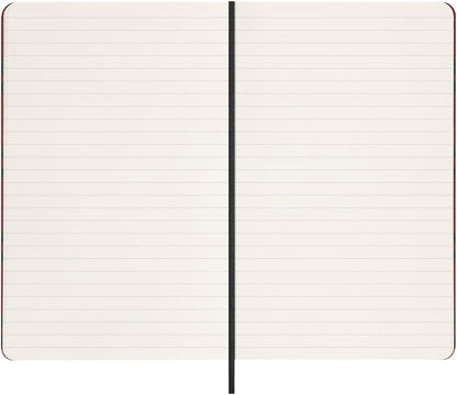Moleskine Silk Notebook, Hard Cover with Italian Silk from Mantero, with Ruled Pages and Elastic Closure, with Gift Box, Size Large 21x13cm, Colour