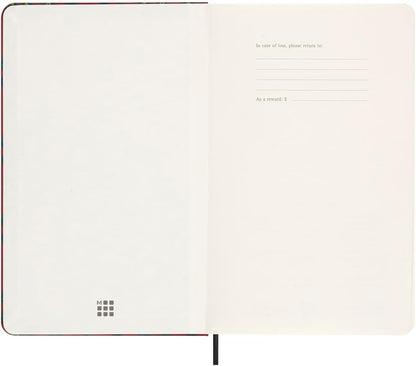 Moleskine Silk Notebook, Hard Cover with Italian Silk from Mantero, with Ruled Pages and Elastic Closure, with Gift Box, Size Large 21x13cm, Colour
